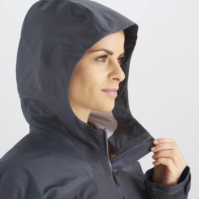 Black Salomon Outline GTX Hybrid Women's Shell Jackets | IE MF4275